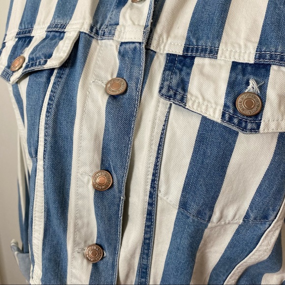 NWT Forever 21 Denim Jacket - Blue and White - Picture 8 of 11